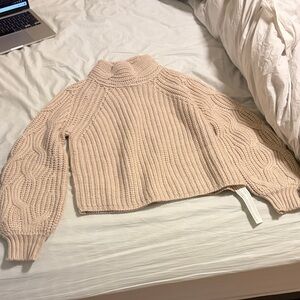 Poetry Soft Beige Turtleneck Sweater